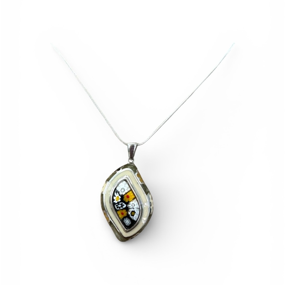 Alan K Multicolor Pendant Necklace